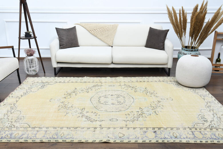 Muted Vintage Area Anatolian Rug