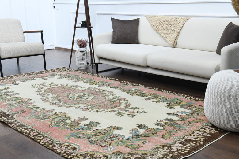 Handmade Vintage Area Anatolian Rug
