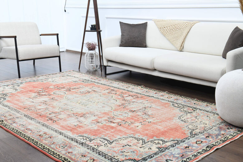 Handmade Vintage Area Anatolian Rug