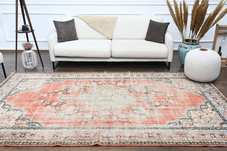 Handmade Vintage Area Anatolian Rug