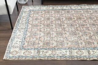 Handmade Vintage Large Area Rug - Thumbnail