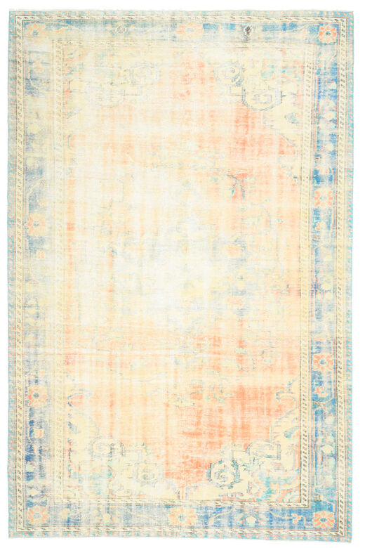 Handmade Antique Distressed Anatolian Area Rug