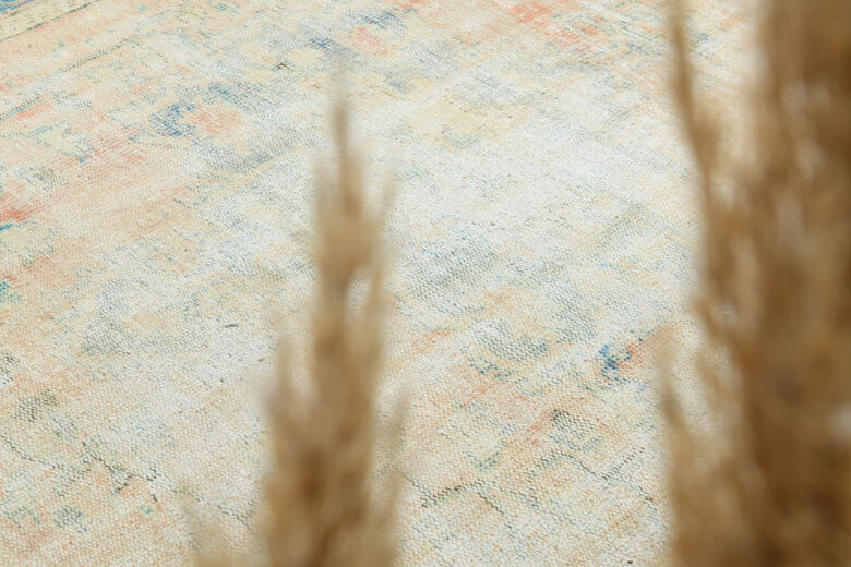 Handmade Antique Distressed Anatolian Area Rug