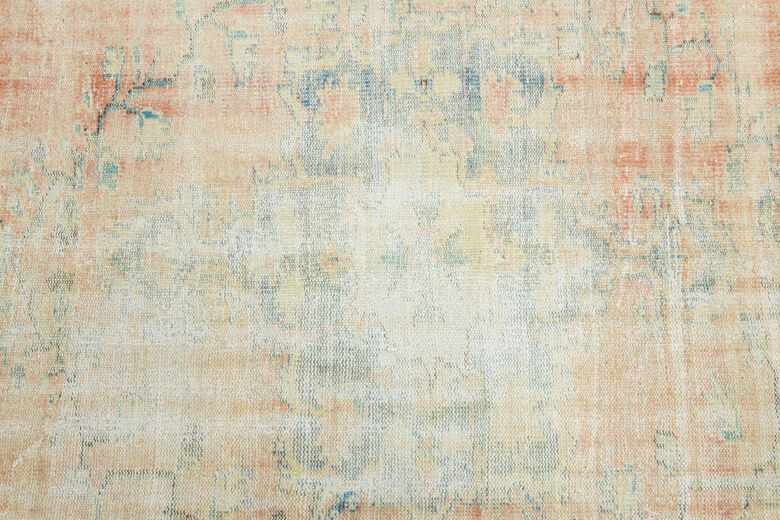 Handmade Antique Distressed Anatolian Area Rug
