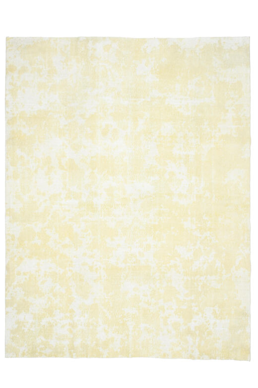 Solid Cream Colored Anatolian Vintage Rug
