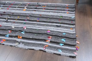 Handmade Vintage Flatweave Rug - Thumbnail