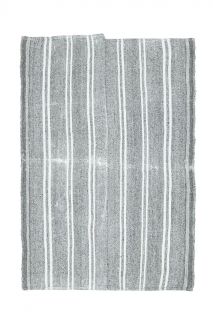 Handmade Vintage Striped Kilim Rug - Thumbnail