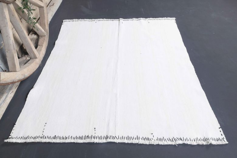 White Flatweave Carpet