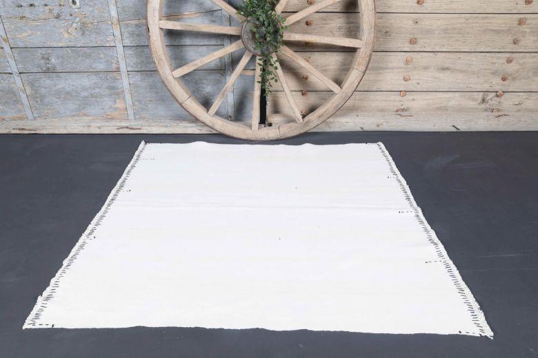 White Flatweave Carpet