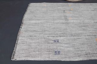 Handmade Vintage Flatweave Rug - Thumbnail