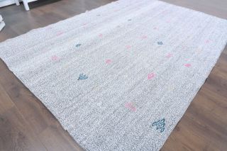 Handmade Vintage Flatweave Rug - Thumbnail