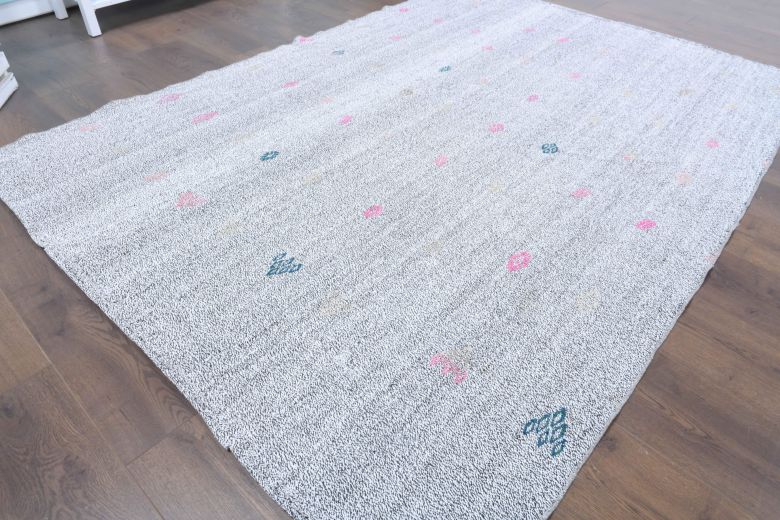 Handmade Vintage Flatweave Rug