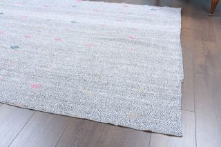 Handmade Vintage Flatweave Rug - Thumbnail