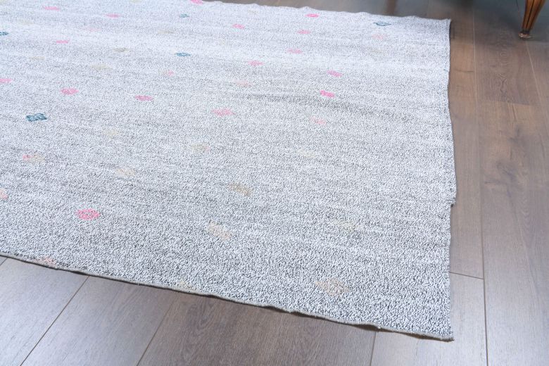 Handmade Vintage Flatweave Rug