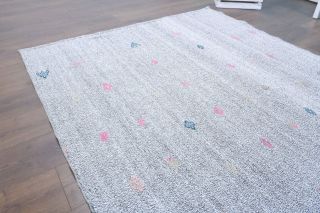 Handmade Vintage Flatweave Rug - Thumbnail