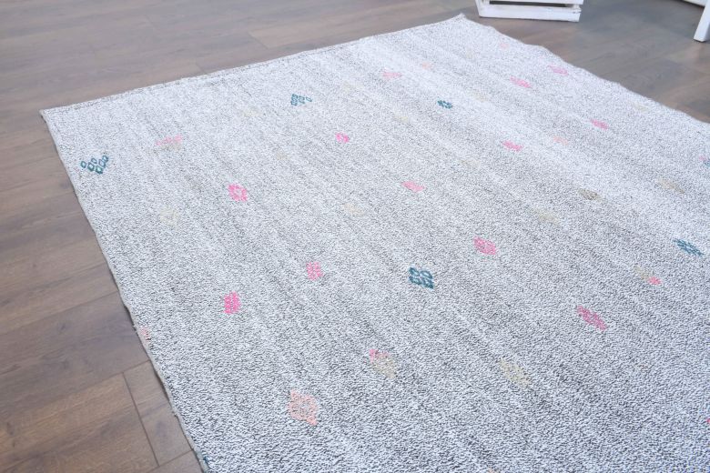 Handmade Vintage Flatweave Rug