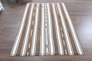 Handmade Vintage Flatweave Rug - Thumbnail