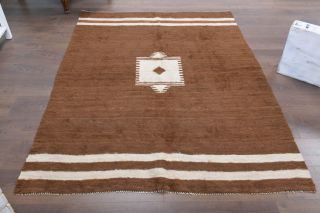 Vintage Oushak Flatweave Rug - Thumbnail