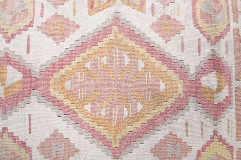 Pastel Colored Handmade Vintage Rug