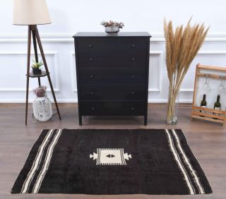 Handmade Vintage Flatweave Rug - Thumbnail