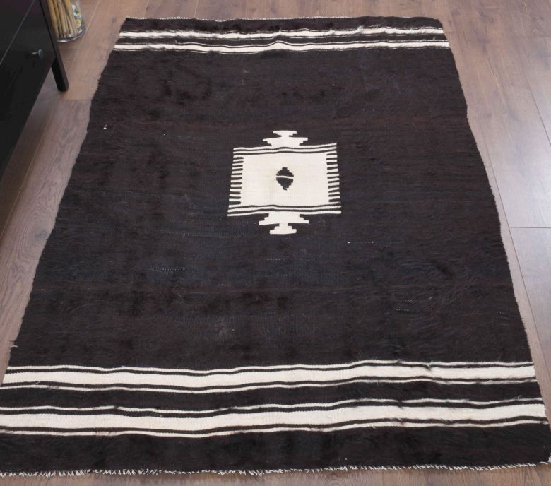 Handmade Vintage Flatweave Rug