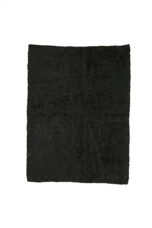 Handmade Vintage Black Kilim Rug