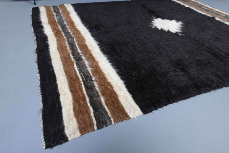 Handmade Vintage Black Rug