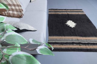 Handmade Vintage Flatweave Rug - Thumbnail