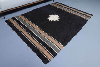 Handmade Vintage Flatweave Rug - Thumbnail