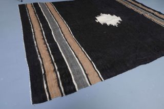 Handmade Vintage Flatweave Rug - Thumbnail