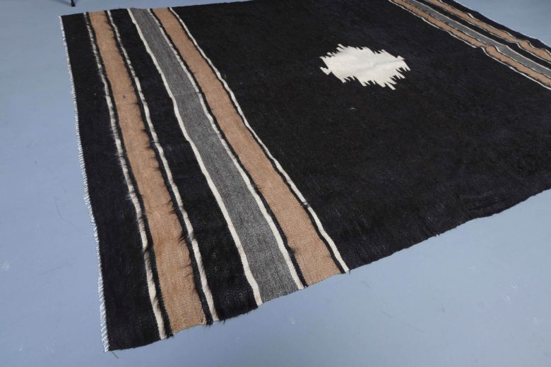 Handmade Vintage Flatweave Rug