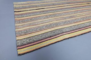 Handmade Vintage Flatweave Rug - Thumbnail