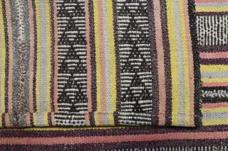 Handmade Vintage Flatweave Rug - Thumbnail