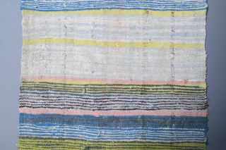 Handmade Vintage Kilim Rug in Pastel Colors - Thumbnail