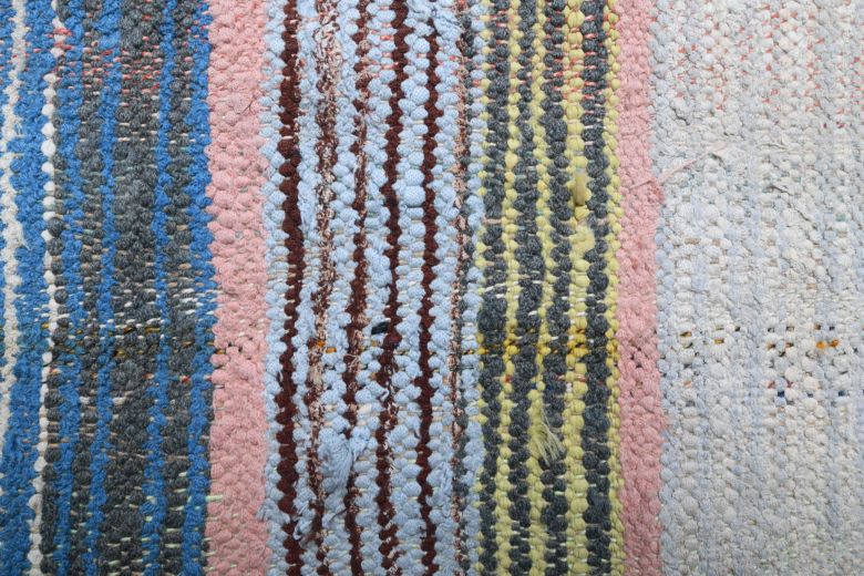 Handmade Vintage Kilim Rug in Pastel Colors