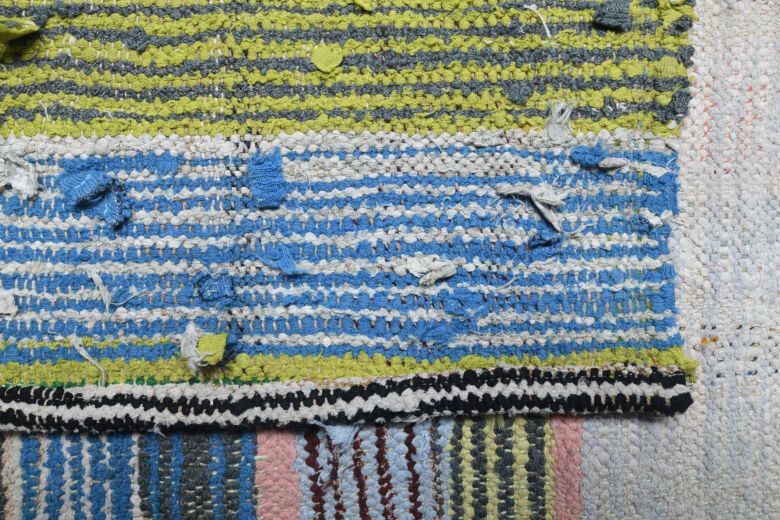 Handmade Vintage Kilim Rug in Pastel Colors