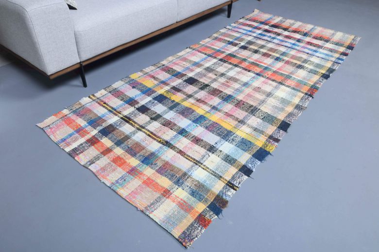 Handmade Vintage Kilim Runner Rug