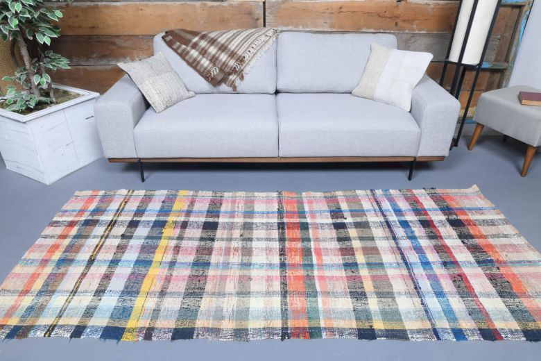 Handmade Vintage Kilim Runner Rug