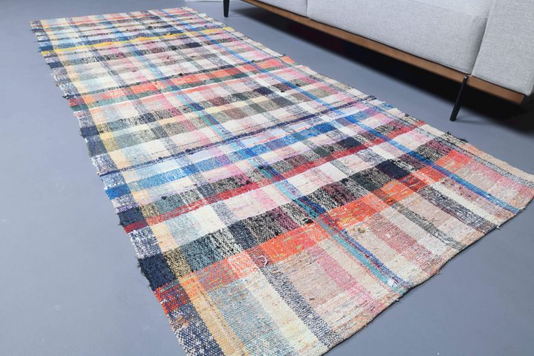 Handmade Vintage Kilim Runner Rug