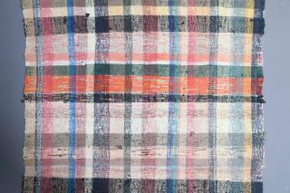 Handmade Vintage Kilim Runner Rug - Thumbnail