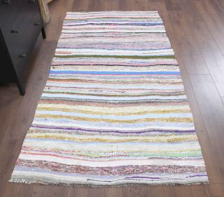 Handmade Vintage Kilim Rug - Thumbnail