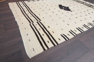 Handmade Vintage Accent Kilim Rug - Thumbnail