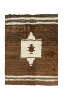 Brown Medallion Rug - Thumbnail