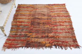 Handmade Vintage Square Rug - Thumbnail