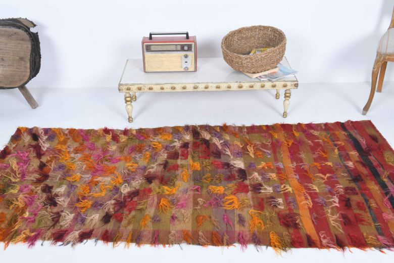 Handmade Vintage Rug Tulu Runner Rug