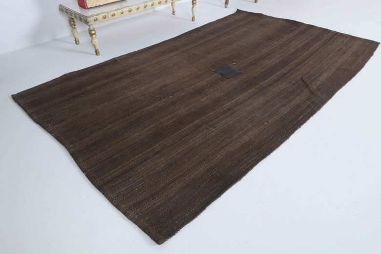 Handmade Vintage Brown Rug