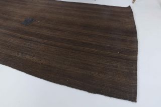 Handmade Vintage Brown Rug - Thumbnail