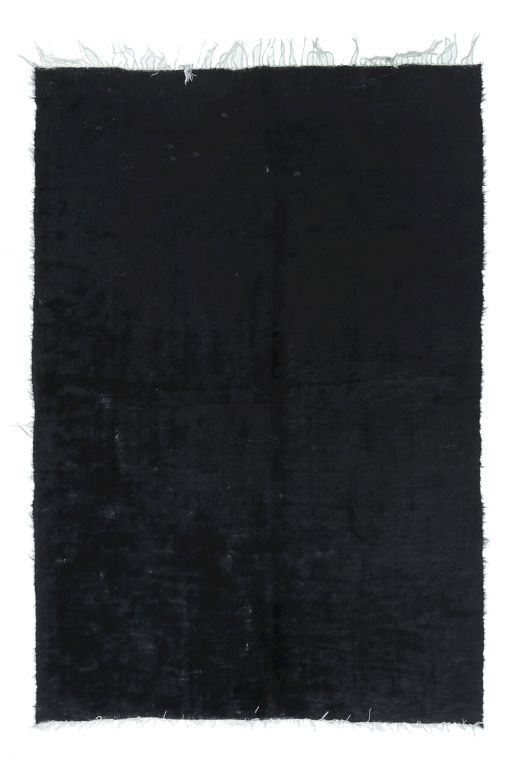 Black Handmade Vintage Rug