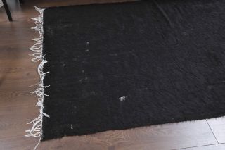 Black Handmade Vintage Rug - Thumbnail