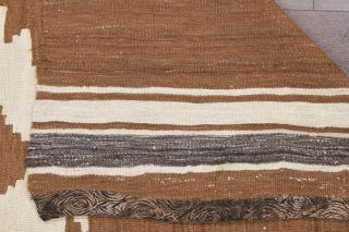 Handmade Vintage Brown Rug - Thumbnail